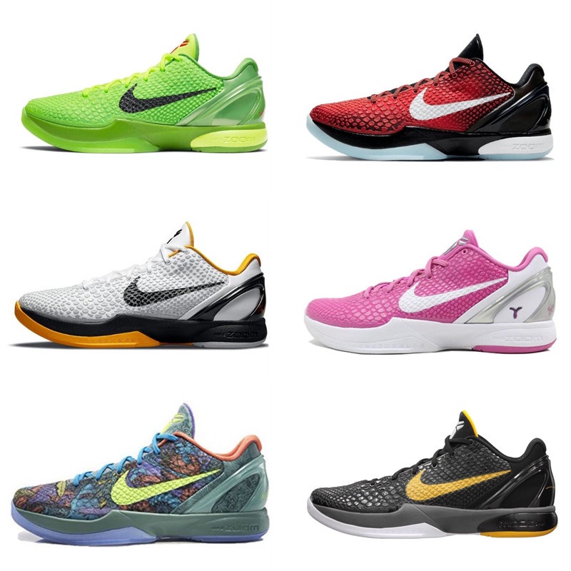 Giày Thể Thao Bóng Rổ Kobe 6 J5UI Kobe kobe6 Mamba road Thoáng Khí Giảm Xóc Màu Xanh Lá Cây Hornet all star playoff