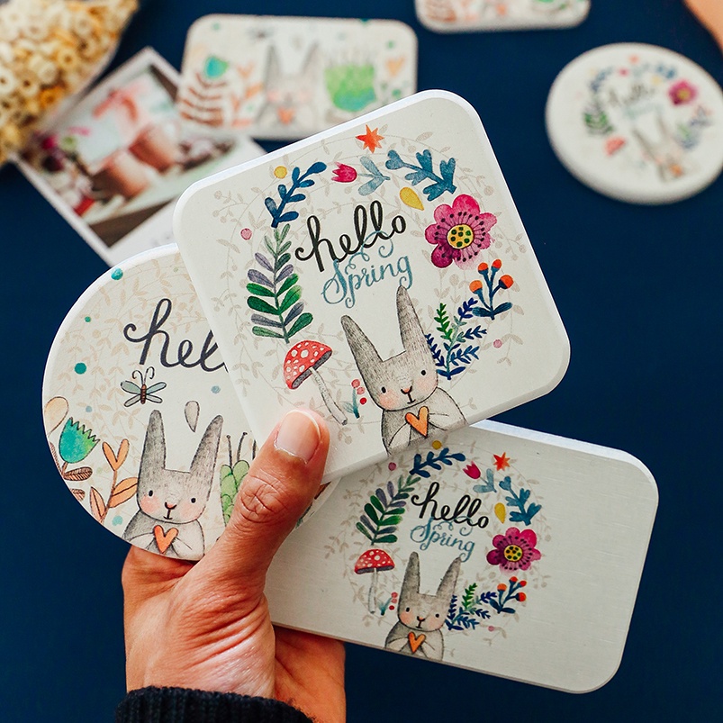Diatomite Absorbent Diatom Mud Coaster Rectangular For Home Tableware