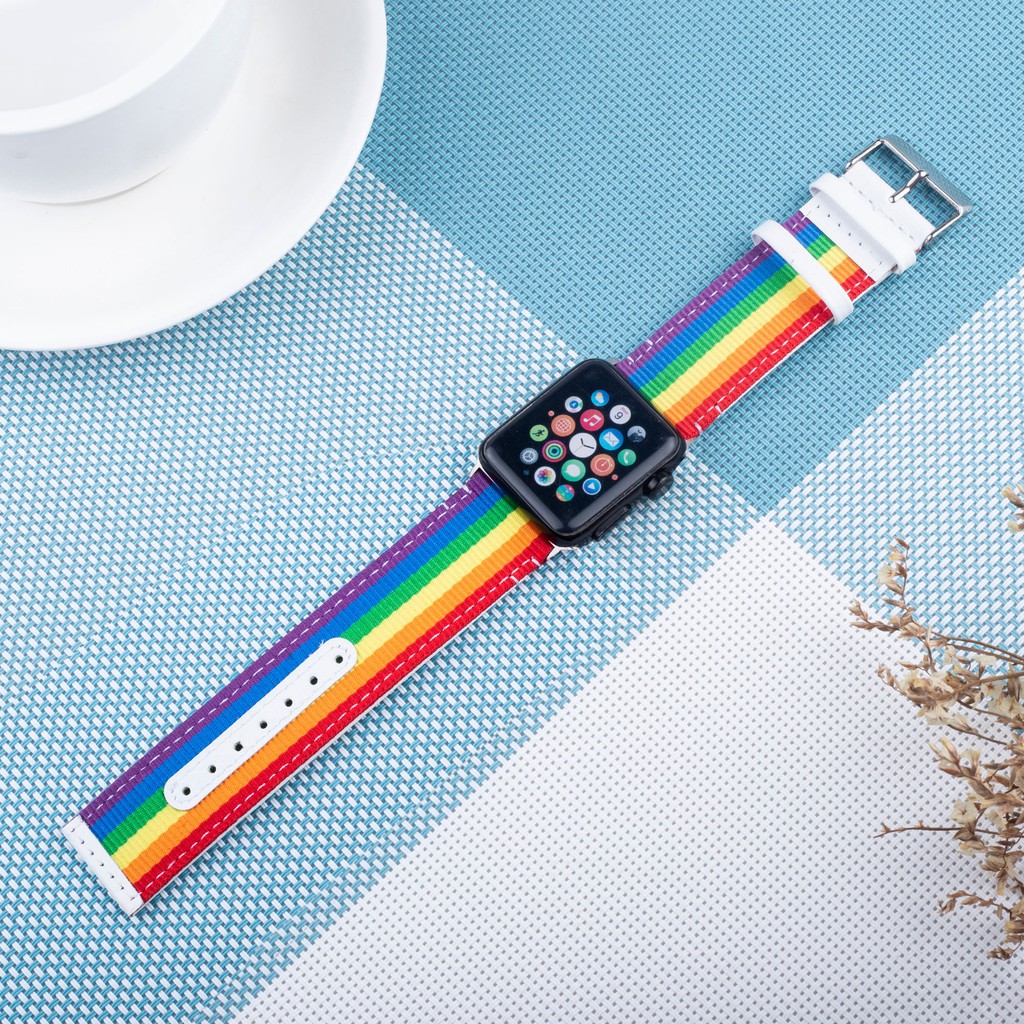 Dây Đeo Bằng Sợi Nylon Cho Đồng Hồ Thông Minh Apple Watch 38Mm / 42Mm 3 / 2 / 1