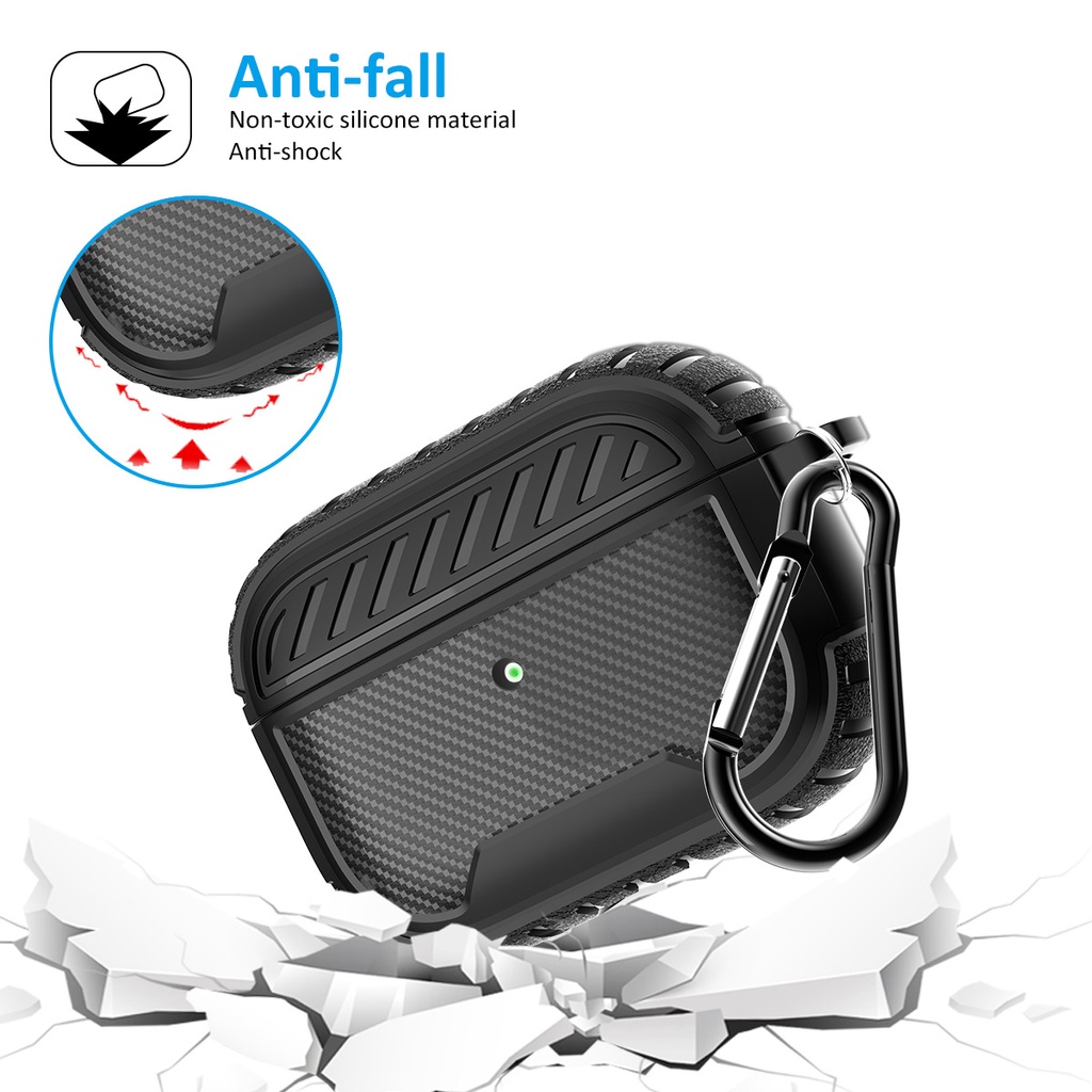 Hộp Đựng Tai Nghe Airpod Pro 3 Sợi Carbon Mềm Chống Sốc