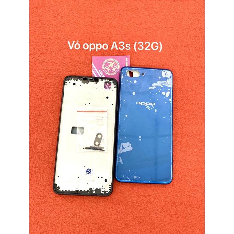 Vỏ oppo A3s bộ  kèm khay sim
