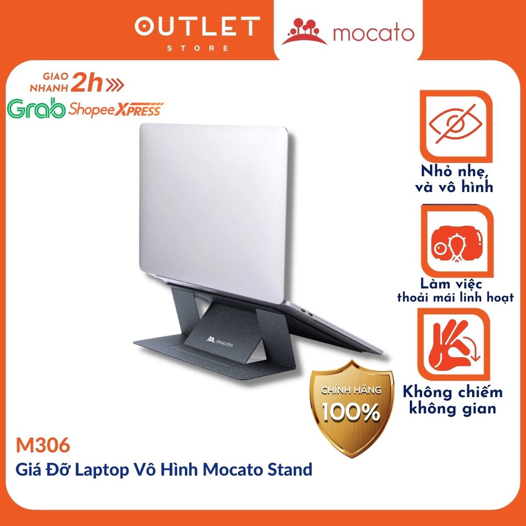 Giá đỡ Laptop MOCATO Stand M306 gấp gọn Ipad Macbook tản nhiệt làm mát giảm đau cổ vai và hoàn toàn vô hình