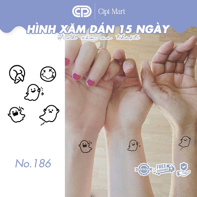 CIPI MART - Hình xăm tạm thời 15 NGÀY - chống nước, cọ xát 186