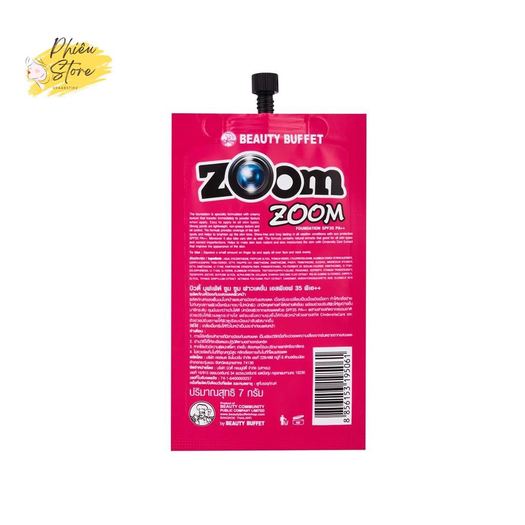 Kem nền Beauty Buffet Zoom Zoom SPF 35 PA++ gói 7g