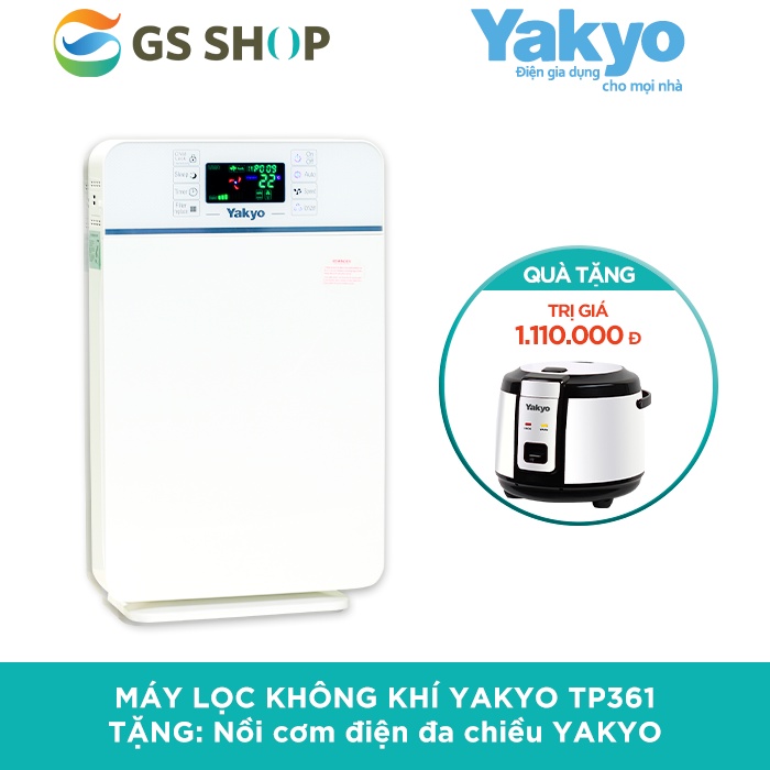 Máy lọc không khí YAKYO TP361 | TẶNG: Nồi cơm điện đa chiều YAKYO (màu giao ngẫu nhiên)