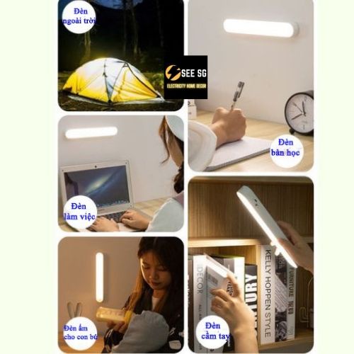 [MẪU HOT] Đèn bàn học LED gắn tường 3 chế độ cảm ứng chạm, sạc tích điện 4000mAh, tắt nguồn không tiêu hao điện