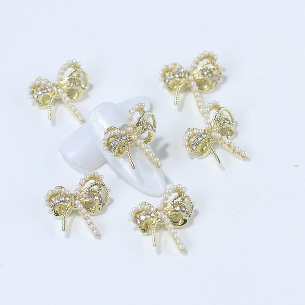 SOMEDAYZL Hạt Charm Nơ 3D Đính Móng Nghệ Thuật