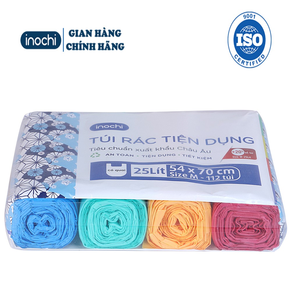 Túi rác 4 cuộn có màu tiện dụng Soji inochi