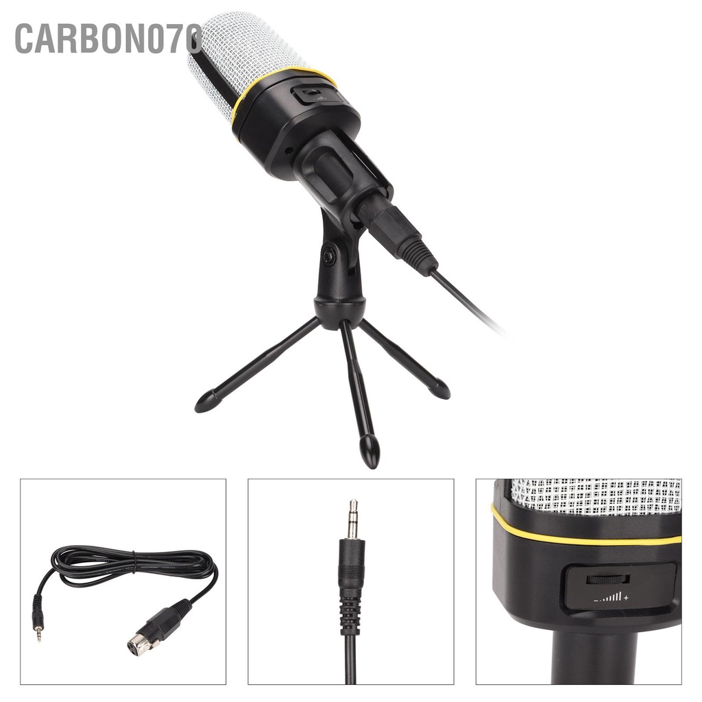 [Hàng Sẵn] Micro Máy Tính Laptop Thu Âm Thanh Có Dây Để Bàn chuyên nghiệp Kèm Giá Đỡ cho Live Stream Chơi Game【Carbon070】