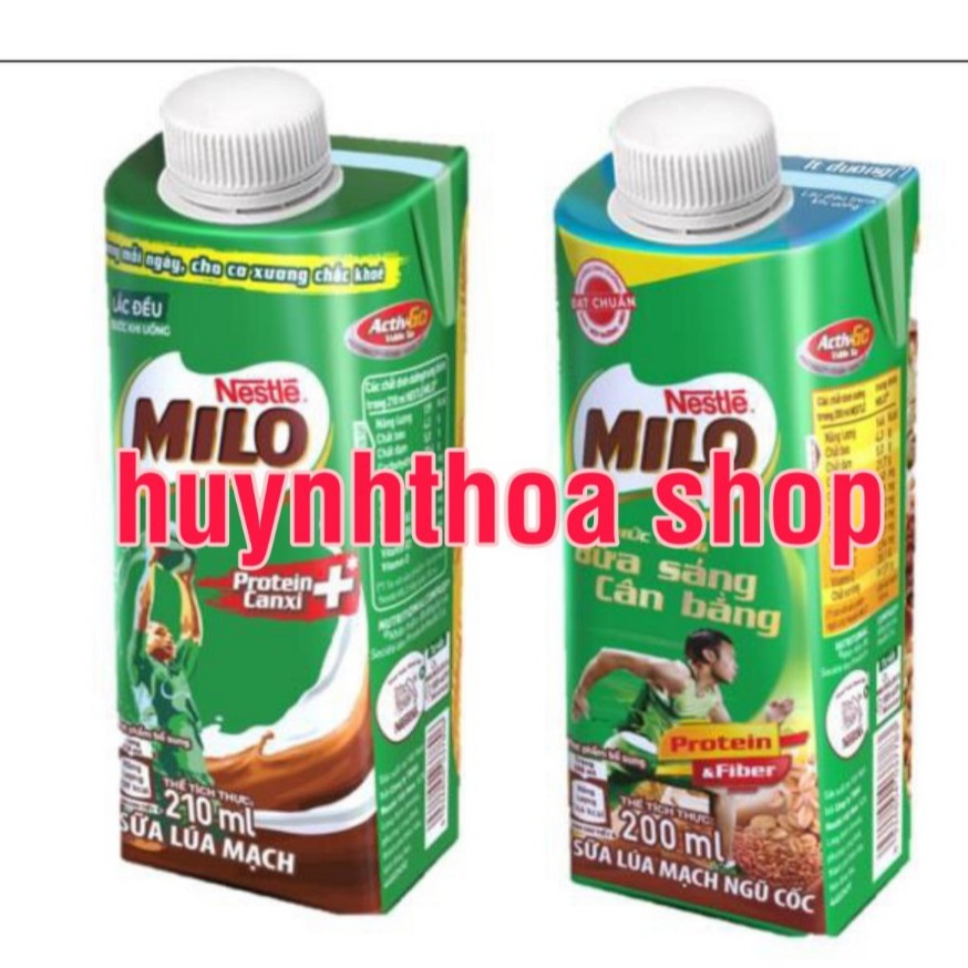 Thùng 24 hộp Milo Nắp Vặn 200ml/210ml