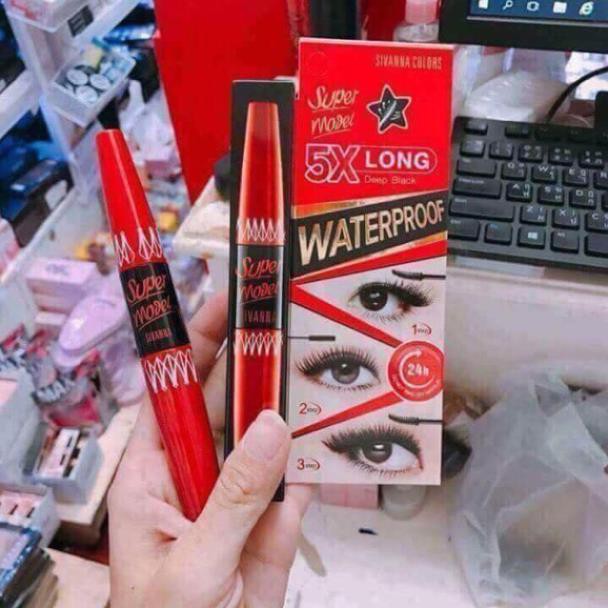 Mascara supper model 5X long deep black - giúp mi siều dài, bền màu, chống nước [Hàng chuẩn Thái] | BigBuy360 - bigbuy360.vn