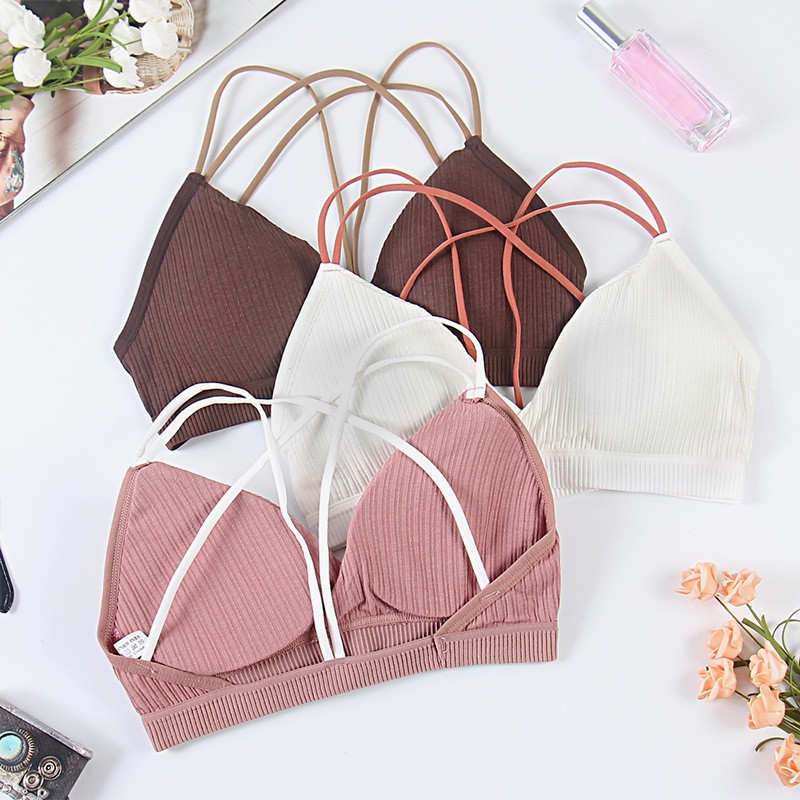 [Mã FAMARAL1 giảm 10K đơn 50K] Áo Bra Cotton Đệm Dày Đan Dây Lưng Gợi Cảm BR20 | WebRaoVat - webraovat.net.vn