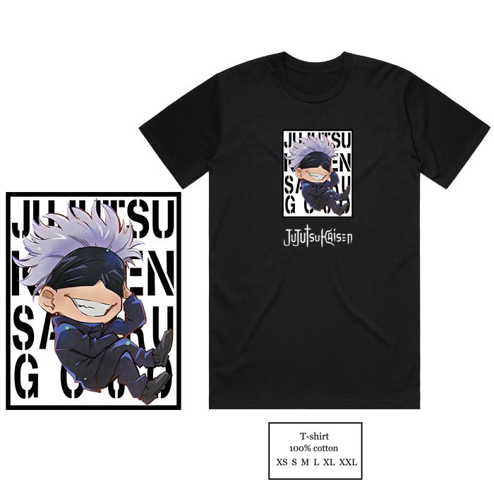 ( LÔ ĐẸP ) ÁO THUN ANIME JUJUTSU KAISEN CHIBI SATORU GOJO unisex chất mềm mát tay