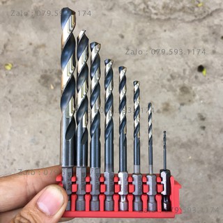 Mũi Khoan Sắt, Mũi Khoan Thép Inox 304 BOSH Chuôi Lục Giác - Hàng Xịn