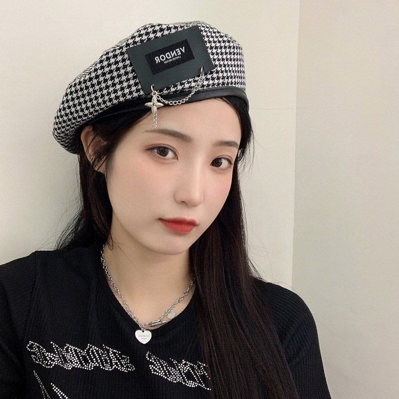 Mũ beret thời trang Nhật Bản retro