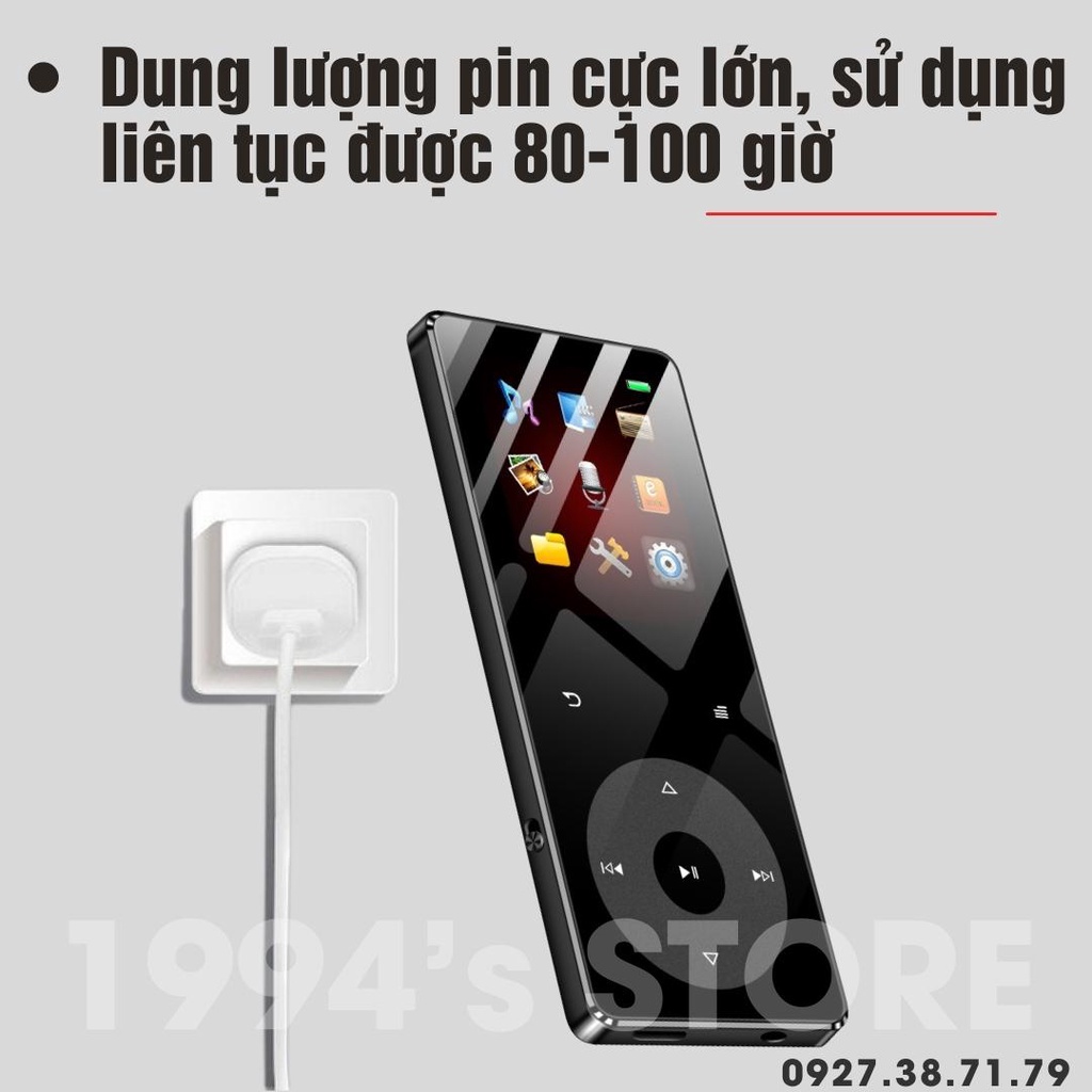 [SẴN] Máy nghe nhạc lossless Ruizu X02B - Bluetooth 5.0 - Loa ngoài siêu lớn - Cảm ứng - Xem phim, xem hình ảnh, ebook..