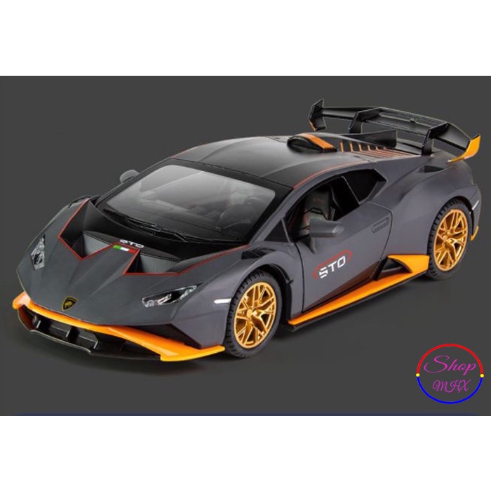 Xe mô hình sắt Lamborghini Huracan STO TẶNG KÈM BIỂN SỐ tỉ lệ 1:24 hãng Jinlifang 3 màu