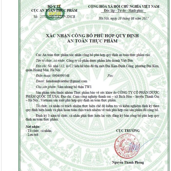 SÂM NHUNG BỔ THẬN VIỆT ĐỨC bổ thận tráng dương