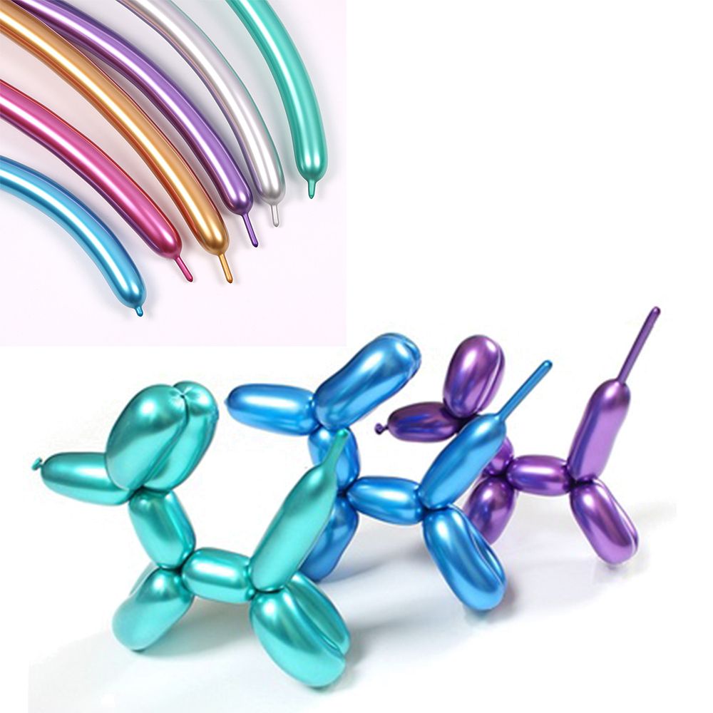 Set 10 Bong Bóng Dài Nhiều Màu Sắc Dùng Để Trang Trí Tiệc