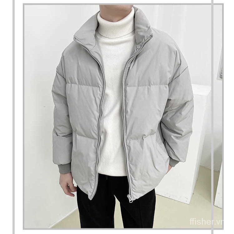 Áo khoác phao cotton dày dáng ôm phong cách Hàn Quốc thời trang thu đông mới cho nam