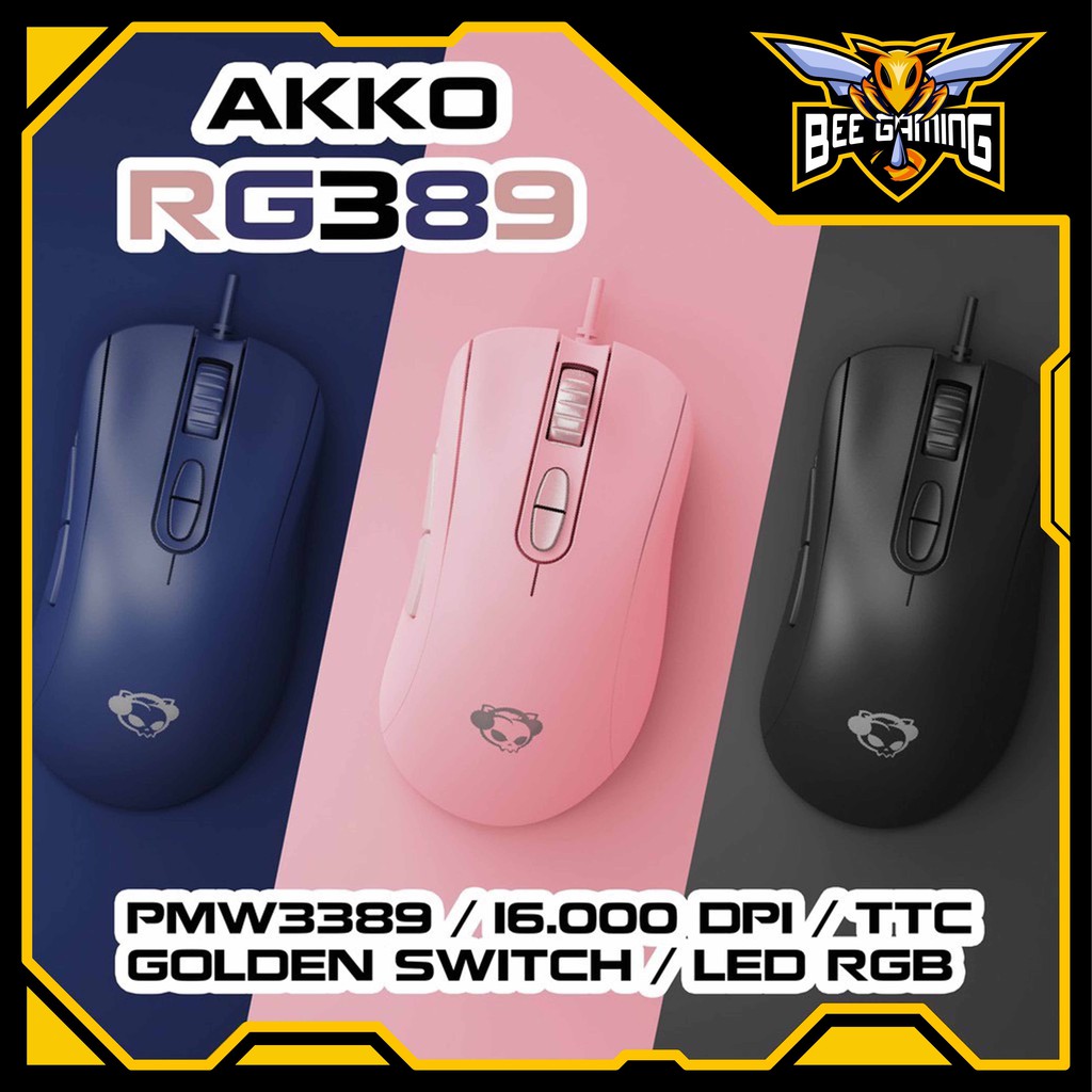 Chuột gaming AKKO RG389 - 16000 DPI - TTC Golden Switch - RGB | Hàng chính hãng bảo hành 12 tháng lỗi 1 đổi 1