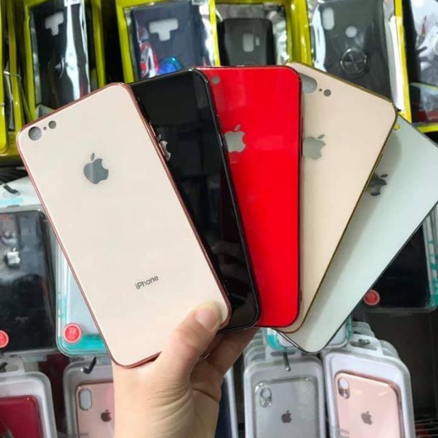 Ốp lưng kính viền dẻo đồng màu IPhone 6/6 Plus tráng gương sang chảnh