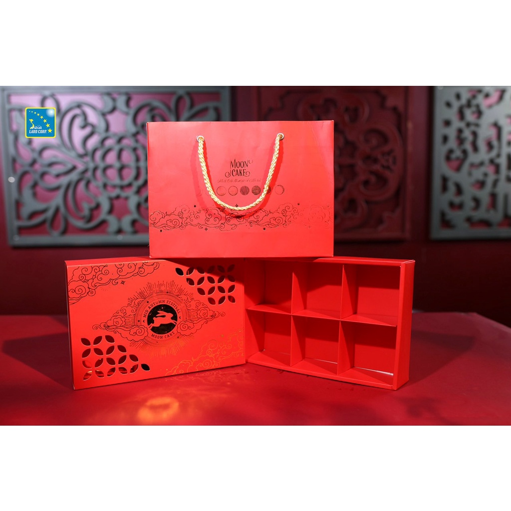 Hộp đựng bánh trung thu Đài Loan 6 ngăn