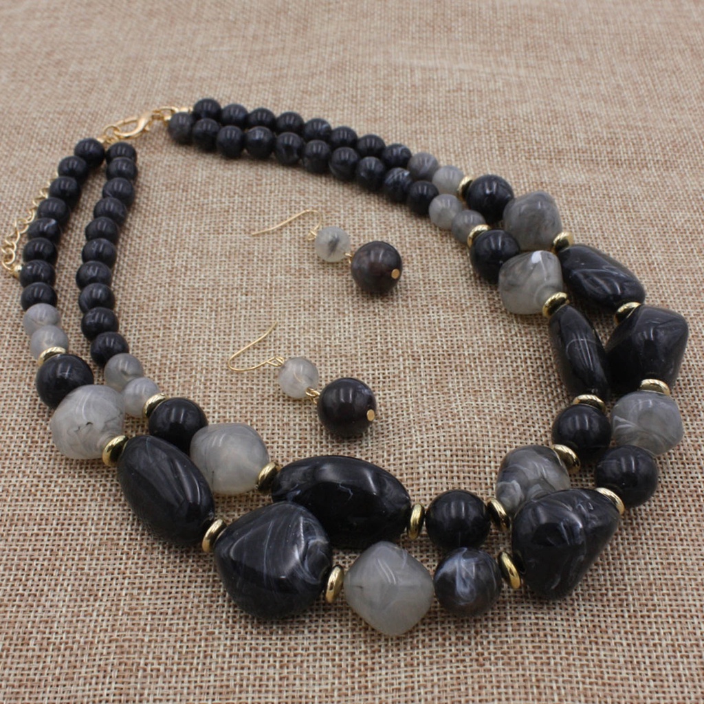 Bộ Vòng cổ Và Đôi Khuyên Tai Kiểu Dáng Sang Trọng Cho Nữ