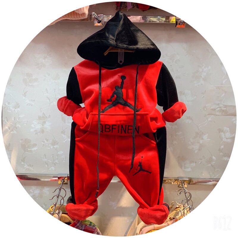 Bộ nỉ nhung siêu dày, siêu ấm 3-6 tuổi