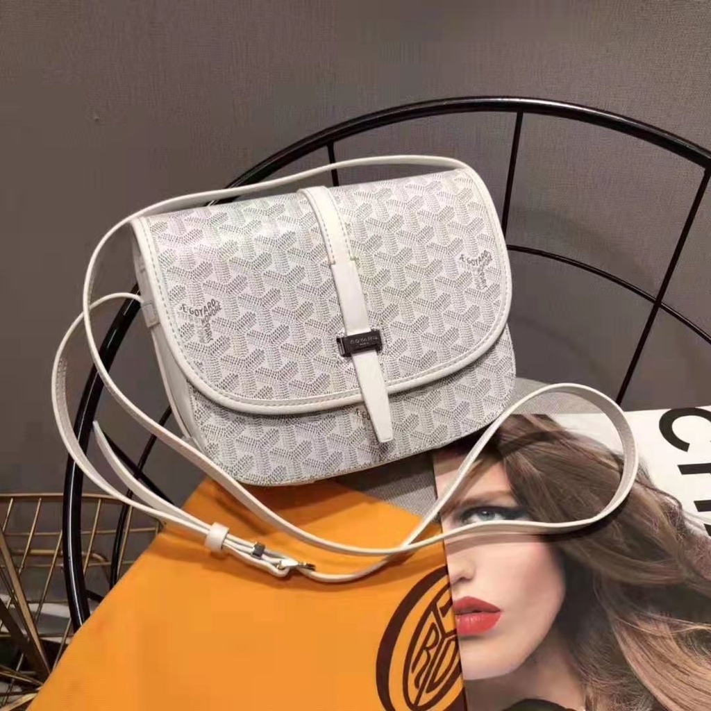 Goyard Túi Đeo Vai Hình Vuông Cỡ Nhỏ Họa Tiết Răng Chó Kiểu Hàn Quốc Thời Trang Cho Nam Và Nữ