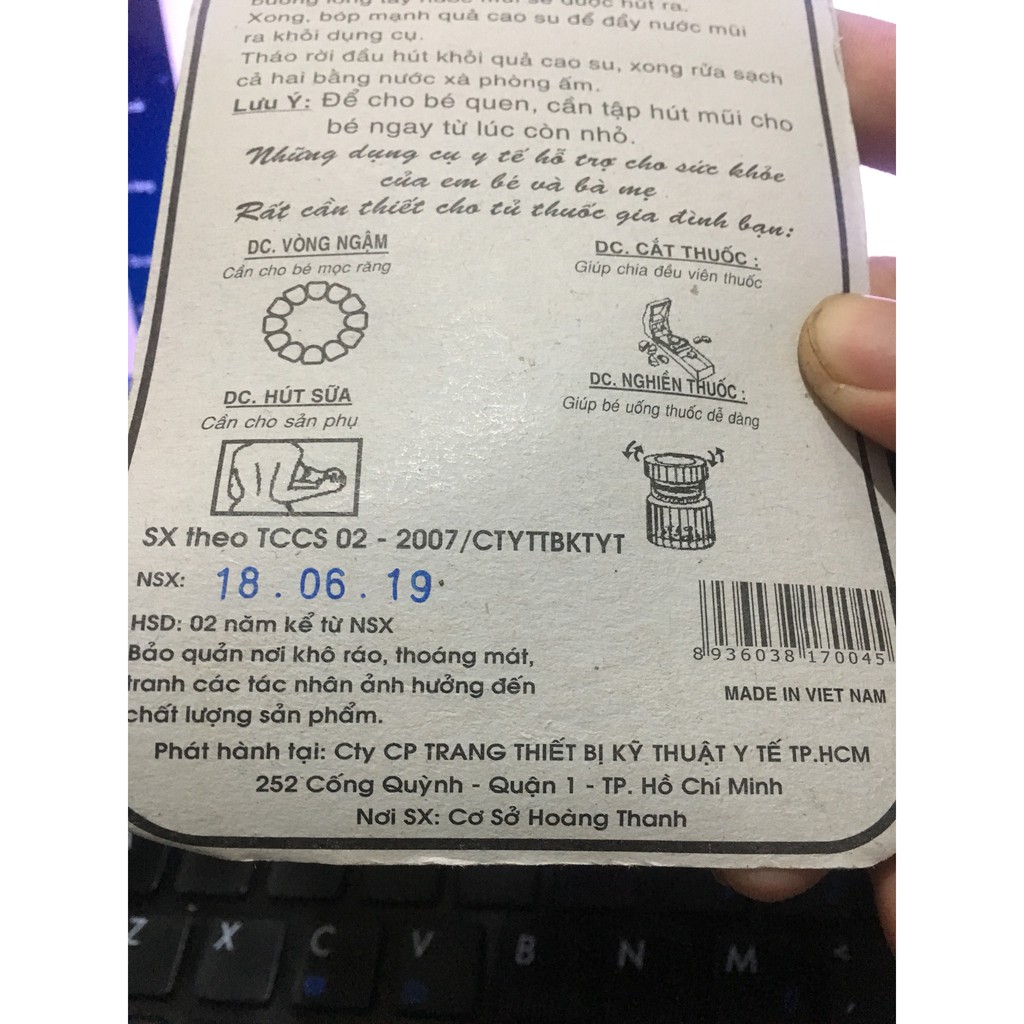 Dụng cụ hút mũi trẻ em - hàng Chính hãng của concung bảo vệ sức khỏe an toàn lành tính