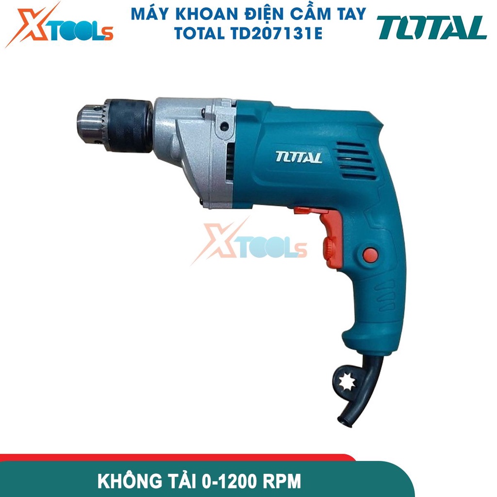 Máy khoan cầm tay Total TD207131E công suất 700w tốc độ 1200rpm đầu khoan 1.5-13mm khả năng khoan sắt[CHÍNH HÃNG][XTOOLS