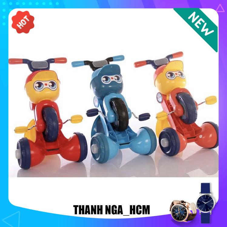 Xe đạp 3 bánh con kiến bánh phát sáng có nhạc có đèn,xe đạp 3in 1 baby gấp gọn -1212