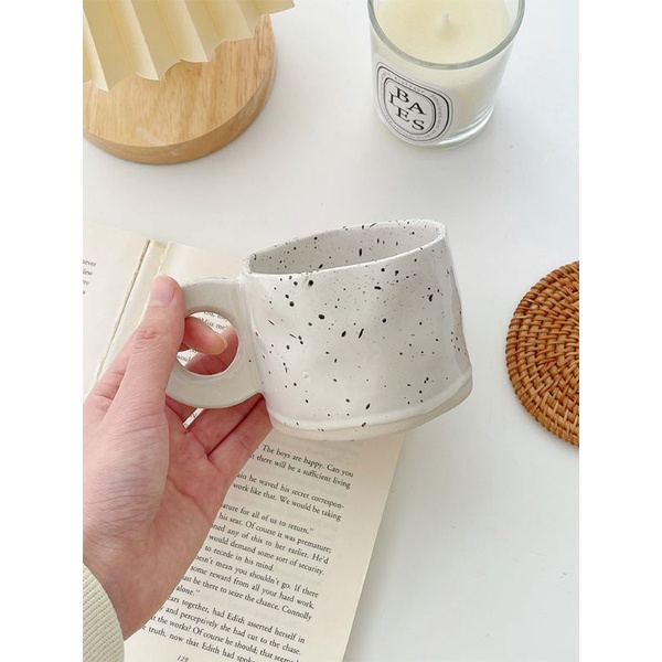 Ly cốc sứ vẩy mực Hàn Quốc | Ink Splash Mug