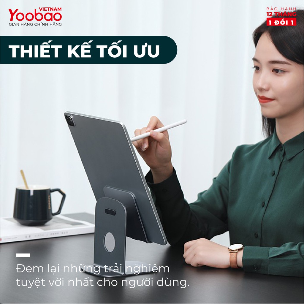 Giá đỡ điện thoại để bàn YOOBAO B4 Hợp kim nhôm Điều chỉnh độ cao - Hàng chính hãng - Bảo hành 12 tháng