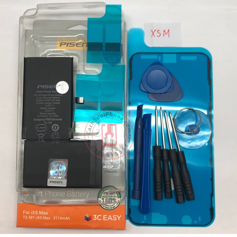 Pin Pisen tương thích cho điện thoại XS Max Táo