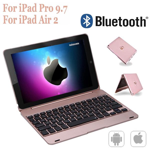 Đa chức năng Ipad 9.7 / iPad Pro 9.7 / ipad Air / IPad Air 2 Bàn phím Bluetooth không dây Folios Case Stand Smart Cover