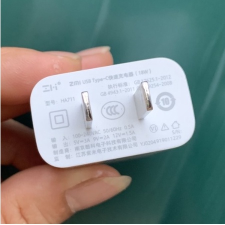 Củ sạc nhanh, Z.MI 18W,xiaomi 18w hàng zin bóc máy ,hình thức xước nhẹ ,cáp sạc nhanh xiaomi type c zin,bảo hành 6 tháng