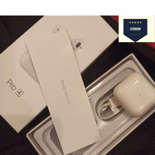 Tai nghe bluetooth Airpod Pro4 Phiên Bản Cao Cấp Cảm Ứng Bluetooth 5.0 Đổi Tên Định Vị Chuẩn thích hợp với ios và androi