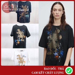 Áo phông 𝐙𝐚𝐫𝐚 𝐌𝐢𝐜𝐤𝐞𝐲 nhũ bạc, thun tốt co giãn 4 chiều