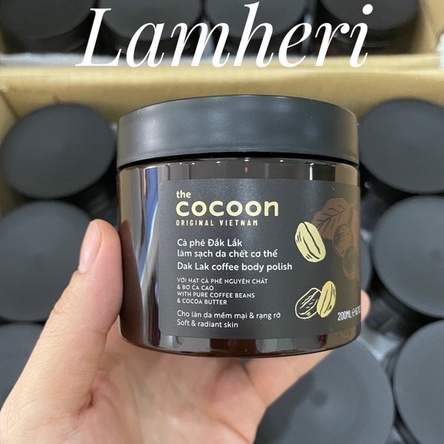 COCOON Cà phê Đak lak làm sạch da chết Body 200ml