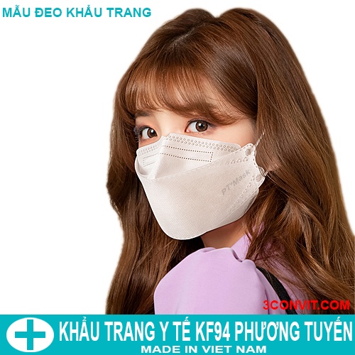 Túi 10 chiếc Khẩu trang 4 lớp 4D tiêu chuẩn KF94 Phương Tuyến