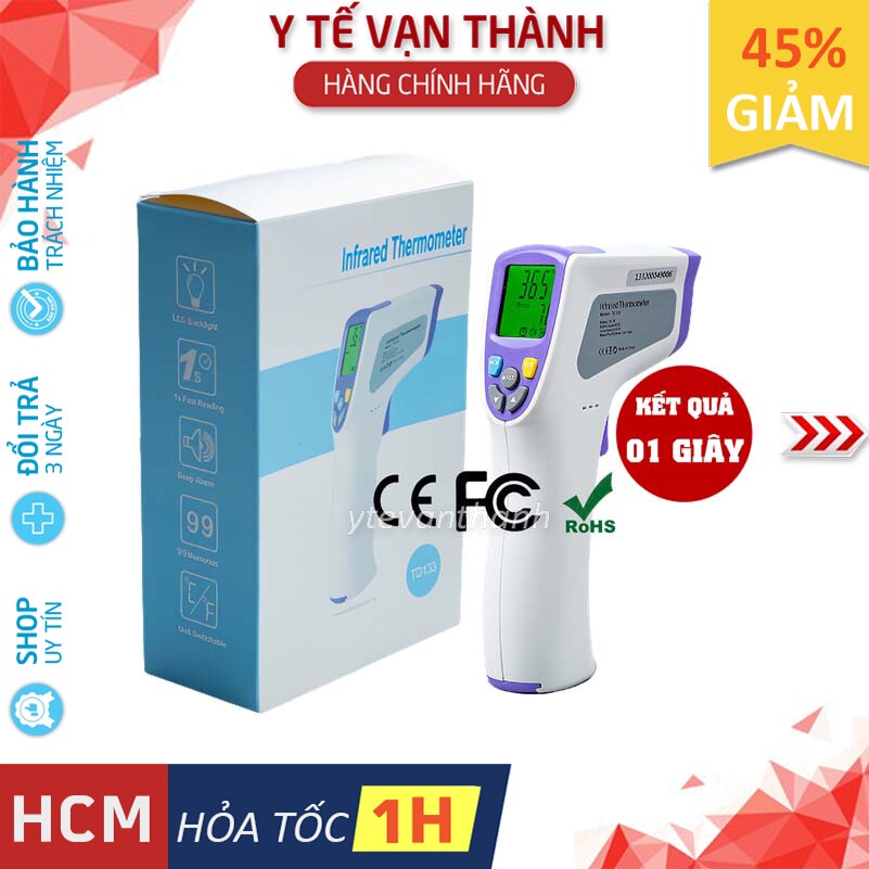 ✅ [CÓ BẢO HÀNH] Nhiệt Kế Hồng Ngoại Đo Trán- TD133, màn hình màu, 2 chế độ đo cực nhanh -VT0442