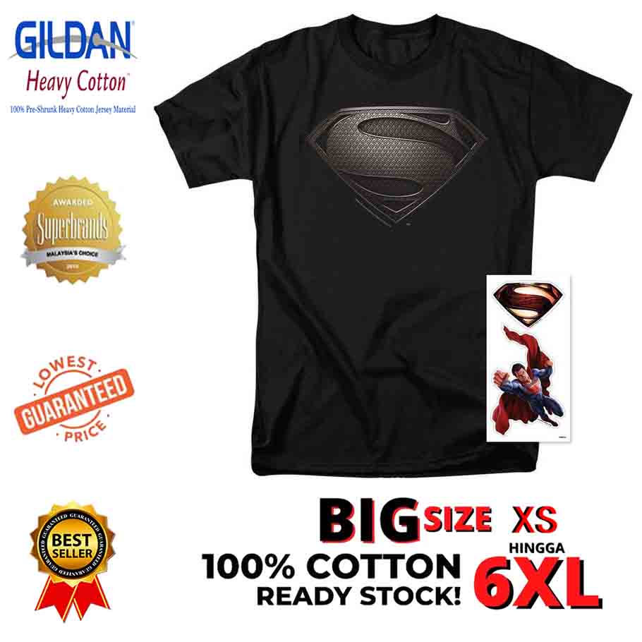 Wbian Áo Thun Đen In Hình Tấm Khiên Phim Superman Cỡ Nhỏ Làm Quà Tặng Halloween Cho Nam