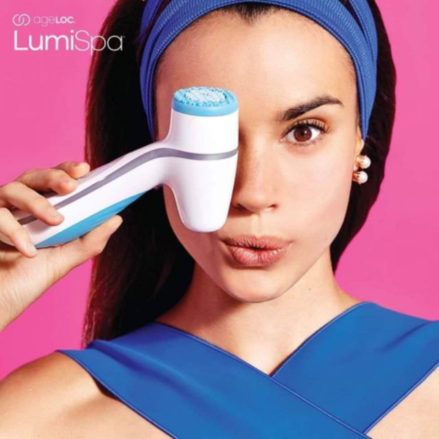 (Hàng Công ty-Nuskin_Bảo Hành 2 năm) Máy Rửa Mặt LumiSpa Nuskin + Sữa rửa mặt NUSKIN