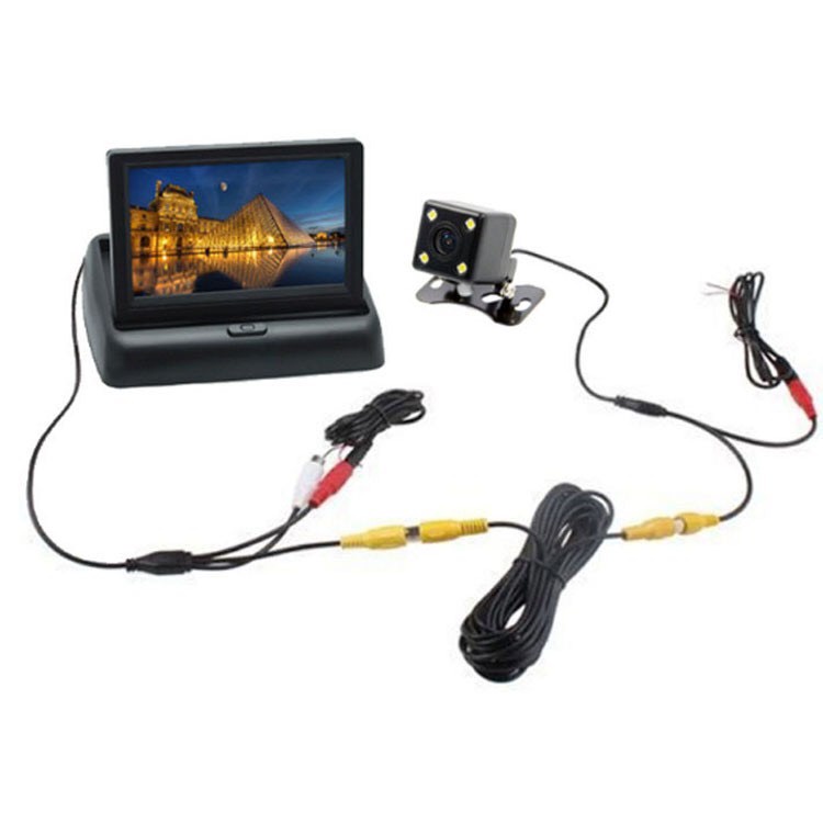 Bộ màn hình LCD 4.3" và Camera lùi 4 Led siêu nét cho Ô tô BSJ-4062 | BigBuy360 - bigbuy360.vn