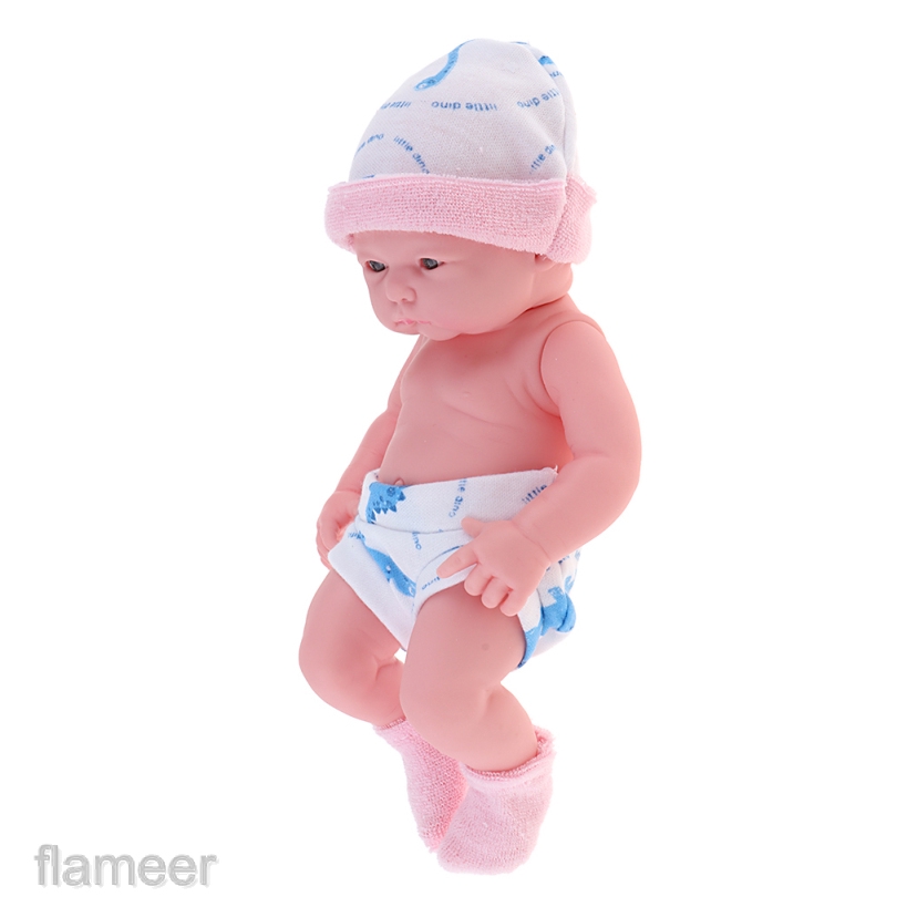 Mô Hình Búp Bê Em Bé Sơ Sinh Bằng Vinyl Màu Hồng Dùng Làm Quà Tặng Sinh Nhật