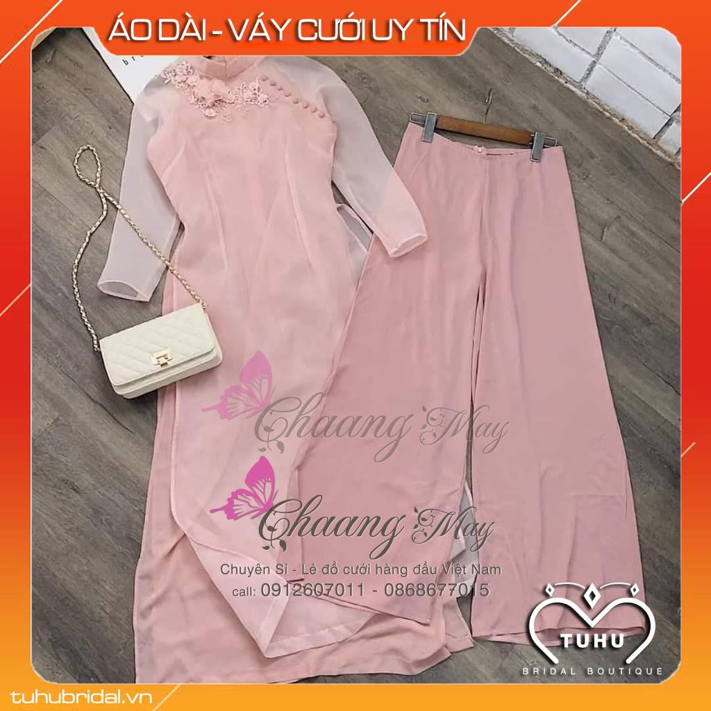 Áo dài lửng mềm mịn rủ không nhăn vải lụa xước cao cấp đẹp xuất sắc | BigBuy360 - bigbuy360.vn