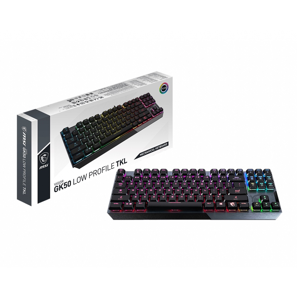 Bàn phím cơ gaming MSI Vigor GK50 TKL Kailh Low Profile Switch - Hàng Chính Hãng