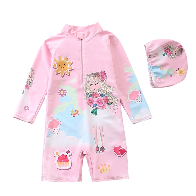 Bộ Đồ Bơi Dài Tay Chống Nắng In Hình Kỳ Lân One Piece Cho Bé Trai Và Gái AKKU